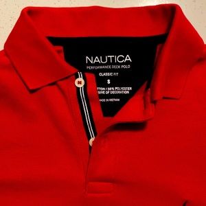 NAUTICA Performance Deck Polo Red